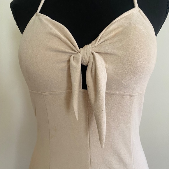 Never Worn Bebe Shammy Soft Suede Leather Dress - Picture 2 of 5